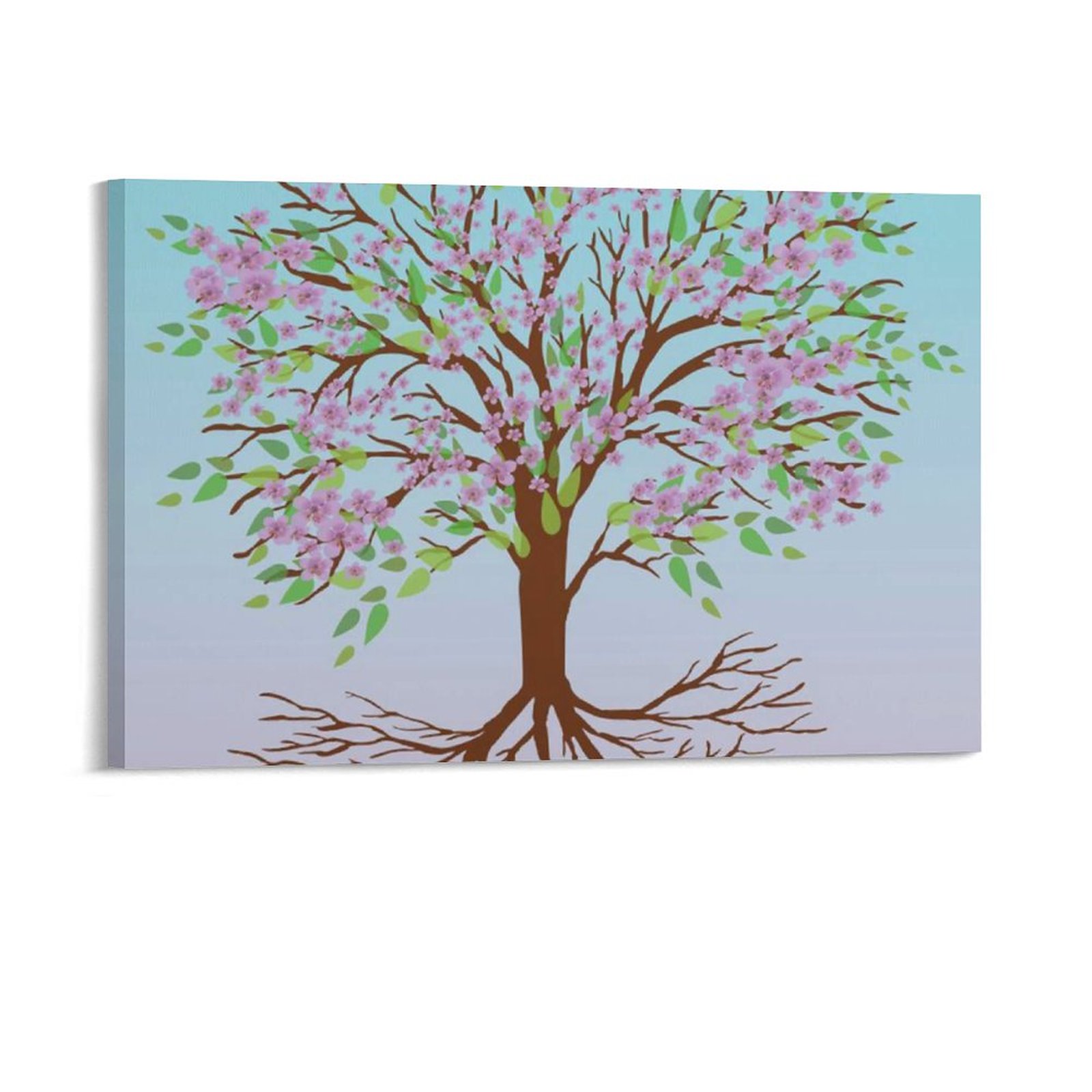 Home Decor Luxury Hanging Picture-Rectangle Plant Spring Tree of Life Frame-style Canvas Prints Wall Painting Wall Art Decor Print Picture Paintings f