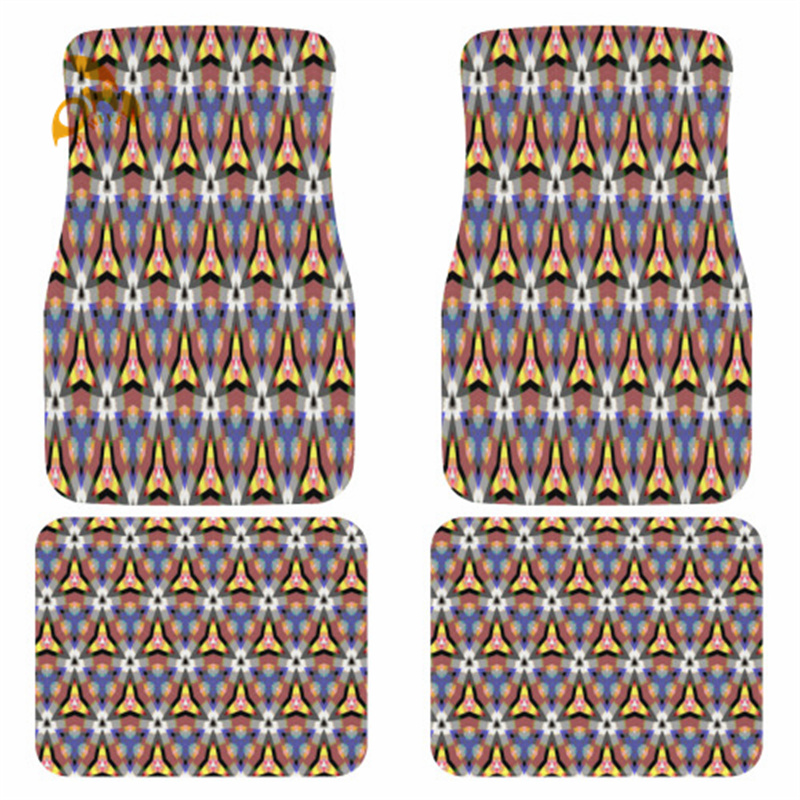 Car floor mats (4-piece design) made of polyester veet are suitable for most cars, trucks, , SUVs and can be washed with water classic