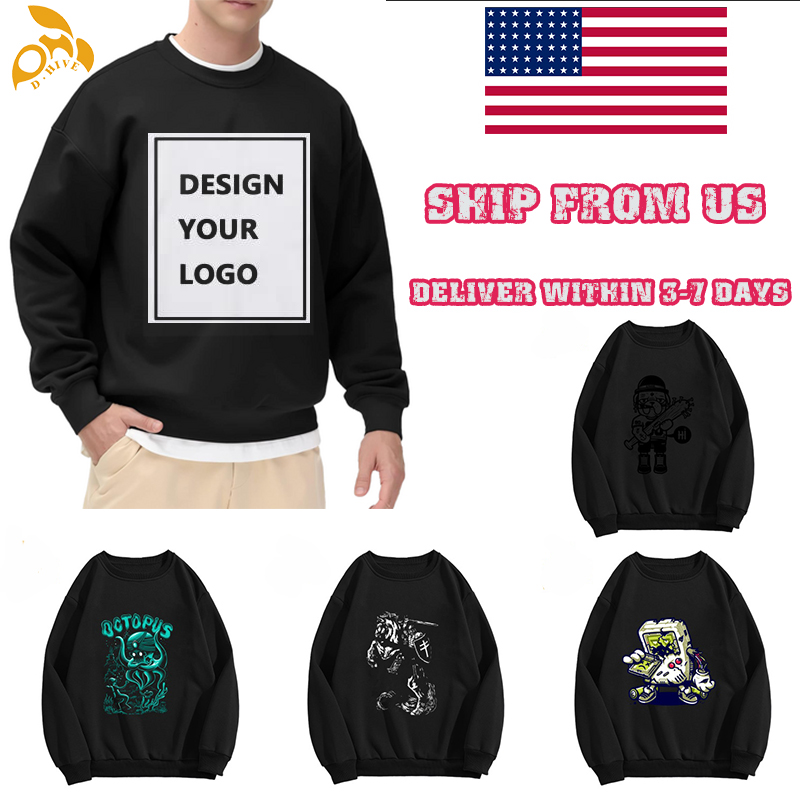 Free Shipping Men's sweatshirt, men's Gothic printed super large hip-hop women's retro sweatshirt fashionable casual street wear DIY