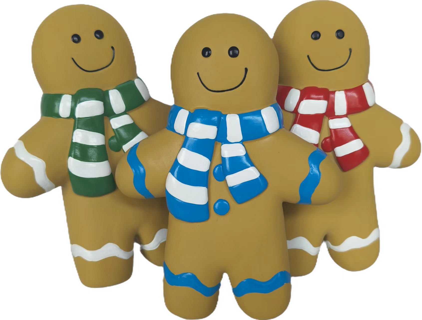Natural Latex Dog Chew Toys - 15cm Gingerbread Man for Christmas 6pcs in One Pack