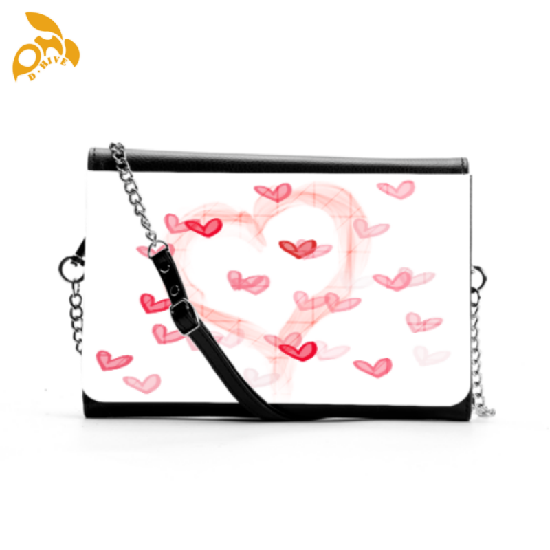 Free delivery.TOP fashion designers customize lightweight high-quality full-print multi-functional shoulder bags in white and black
