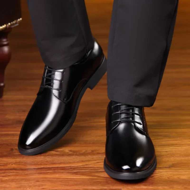 Natural Gumrukfree Genuine Leather Dress Shoes Man Oxfords Lace Up Social Shoe for Men Suit Party 2024 Trend New Luxury DesignerXJ250522