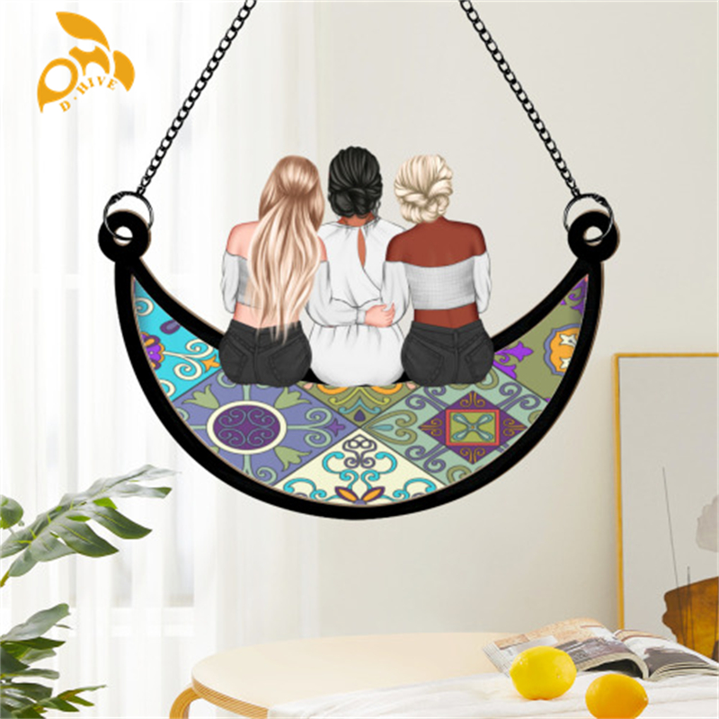 Free shipping 2025 fashion customized Home Decor Decoration Moon Window Ornament