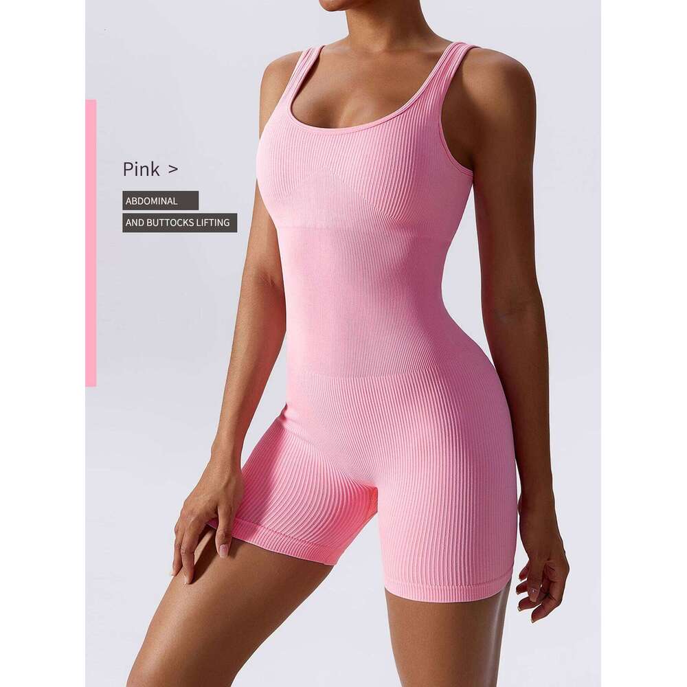 High Elastic Integrated Tight Fitting Aerial Beauty Back Yoga Suit Seamless Jumpsuit for Women