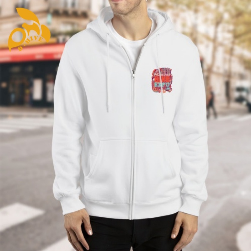 Free Shipping oversize Men's women's printed fashionable casual street wear zipper cotton hooded sweatshirt