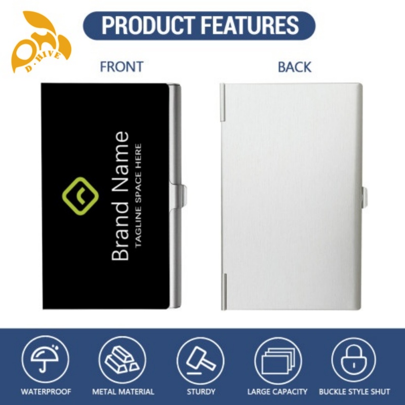 Free delivery. Designers customize lightweight and high-quality full-frame business card holders in white and black.