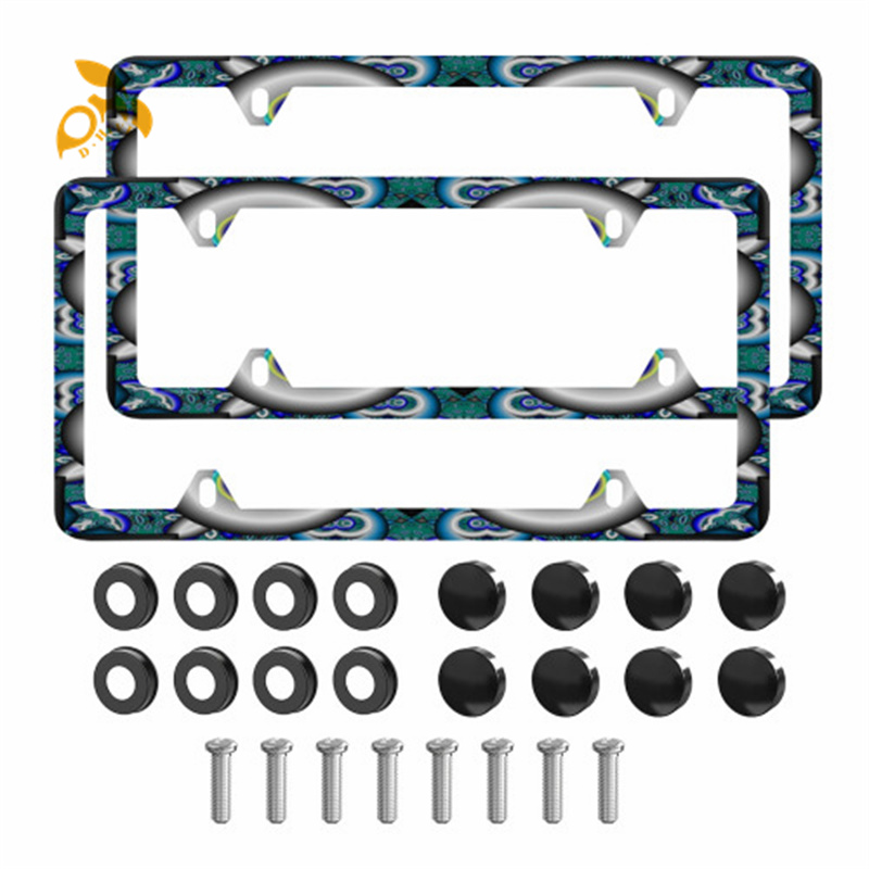 Vertical hole holder (two-piece set) made of stainless steel, easy to install, suitable for holiday gift giving, with a beautiful license plate frame