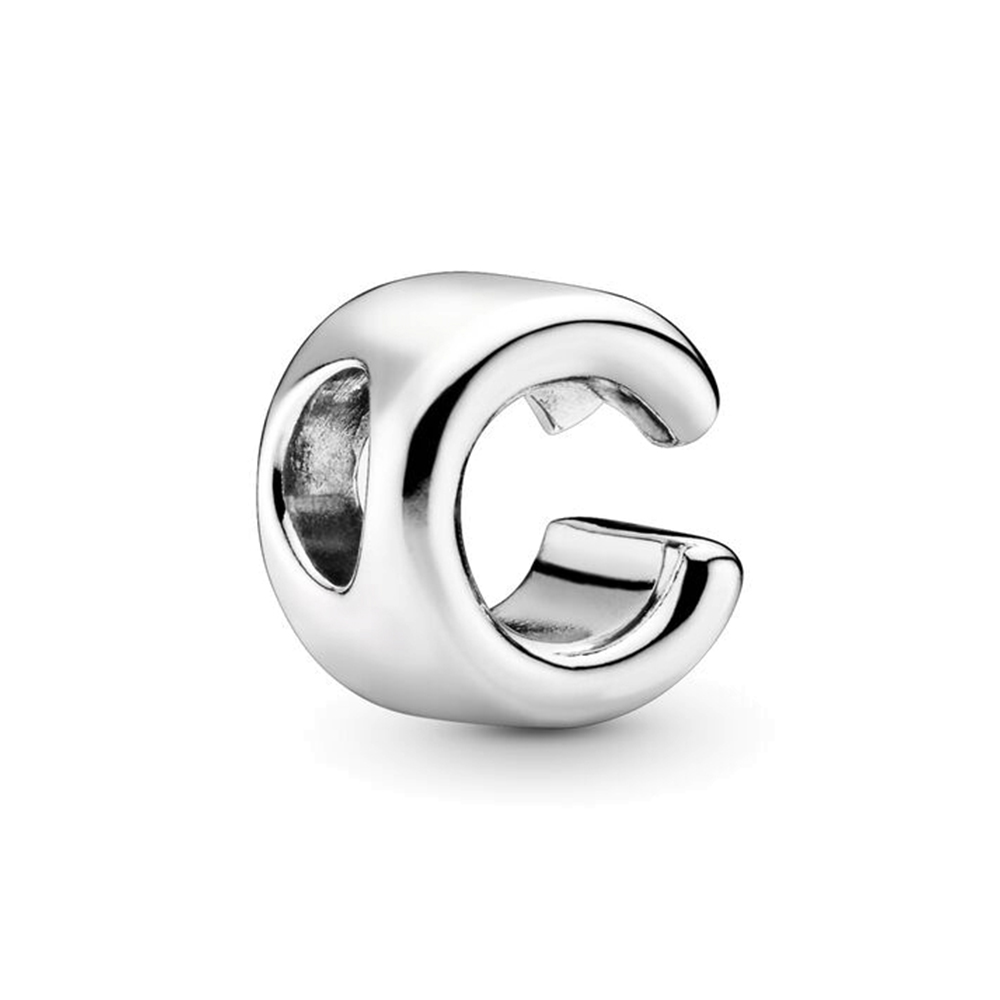 2025 Hot Sale Fine Simple Silver Plated Letter Alphabet A-Z Charm Bead Fit Original Pan Charms Bracelet for Women Fashion Style Jewelry Accessories Ma