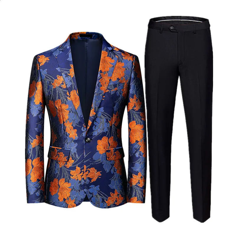 Men Suit 2-Piece Wedding Party Blazer and Pants Slim Fit Mens Suits Asian Size M-6XL JaquetPantalones 250517