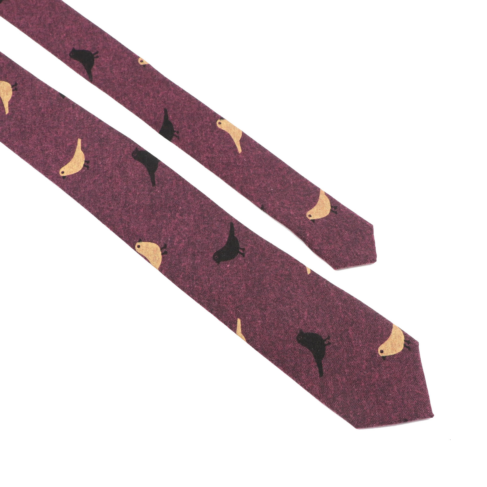 Cute Cartoon Cotton Tie For Men Women Feather Bird Necktie For Wedding Bussiness Casual Mans Neckties Flower Cravat Daily Wear 250522