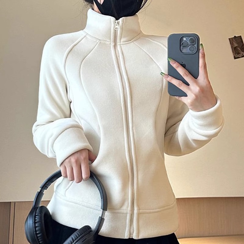 AMS270 Inner Yoga Wear Polar Fleece Jacket Women 2025 New Autumn and Winter Fleece Sweater