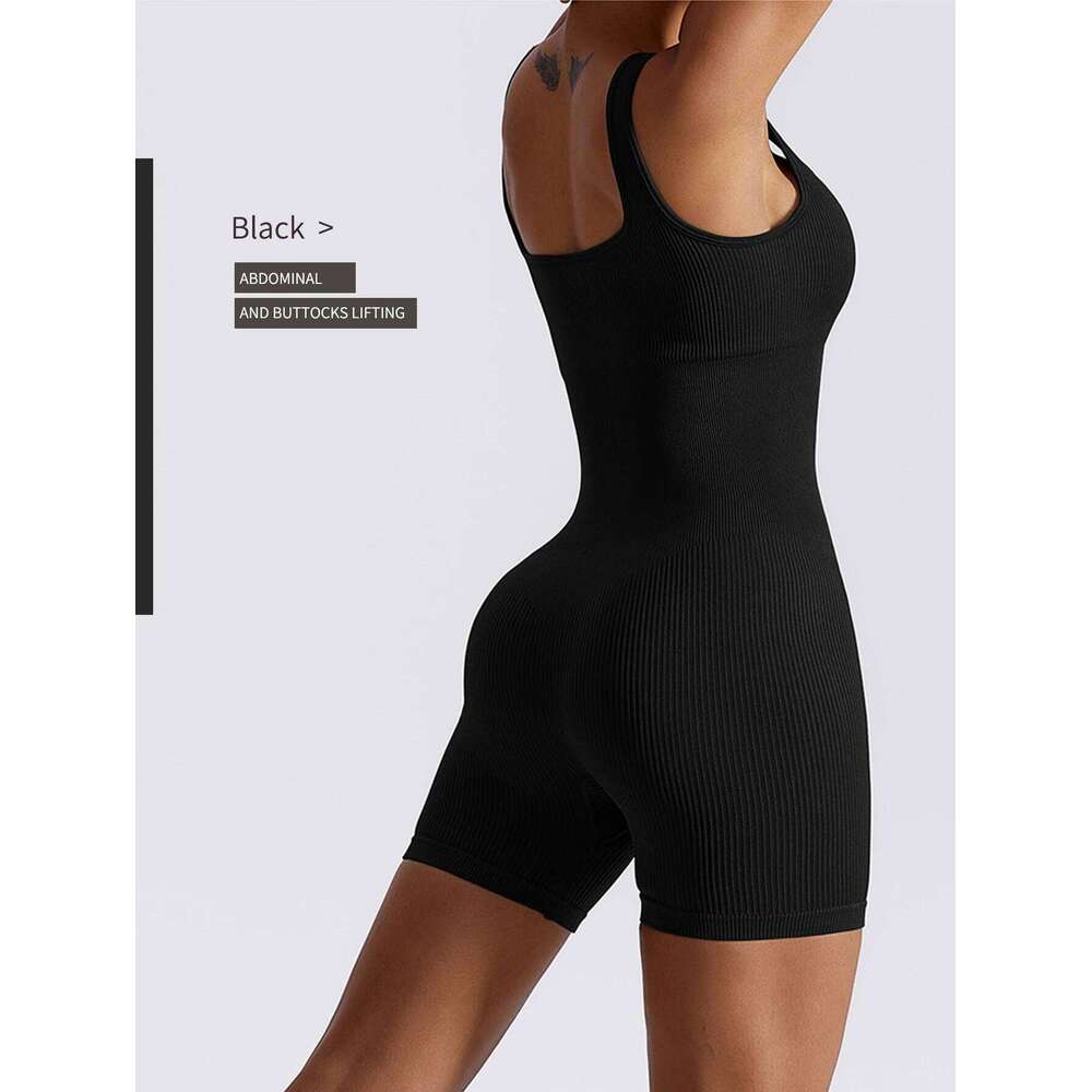 High Elastic Integrated Tight Fitting Aerial Beauty Back Yoga Suit Seamless Jumpsuit for Women