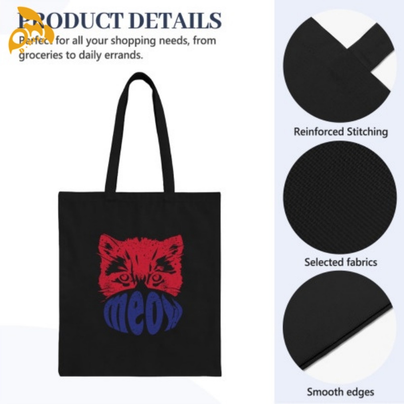 Free shipping. designers customize lightweight high-quality white and black full-print canvas tote bags