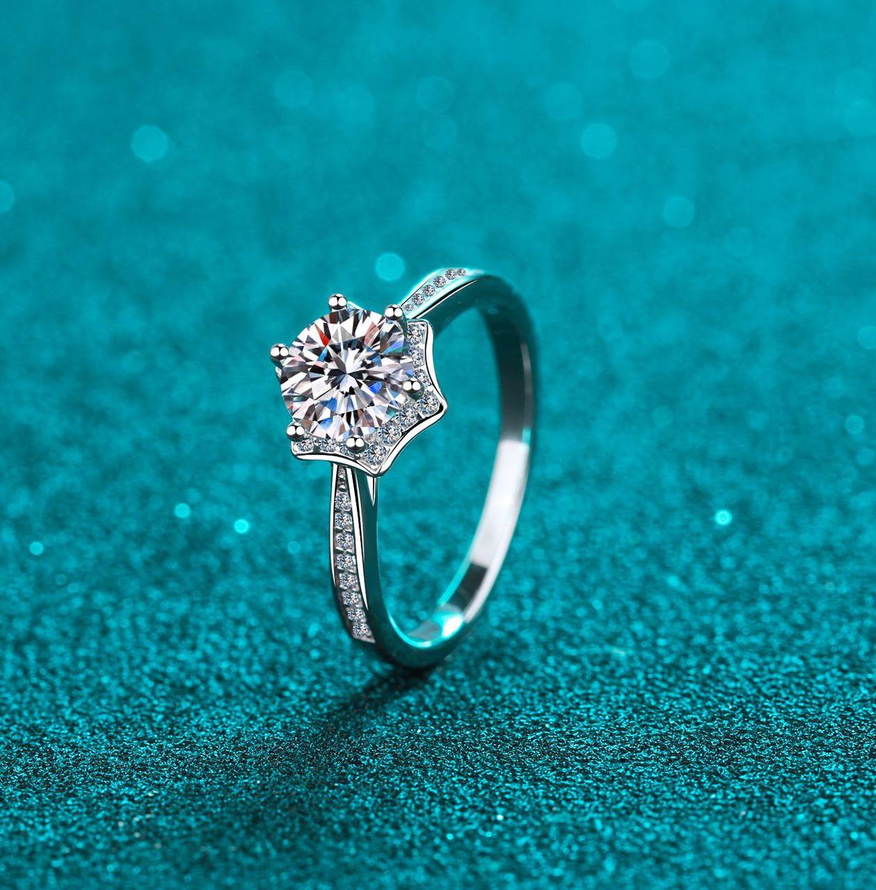 Eternally Radiant: Premium Grade Moissanite Bridal Jewelry Crafted from High-Quality Sterling Silver