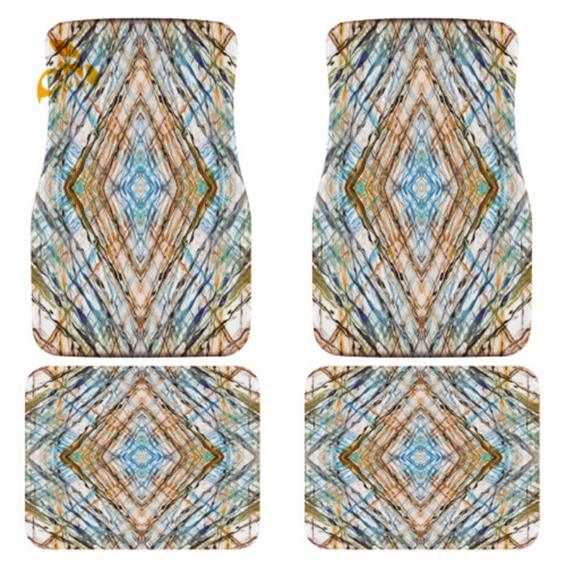 Car floor mats (4-piece design) made of polyester veet are suitable for most cars, trucks, , SUVs and can be washed with water fashion
