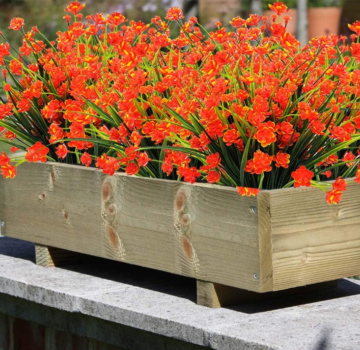 Gypsophila Artificial Flowers Outdoor Decoration UV Resistant No Fade Faux Plastic Plants Garden Porch for Window Kitchen Office