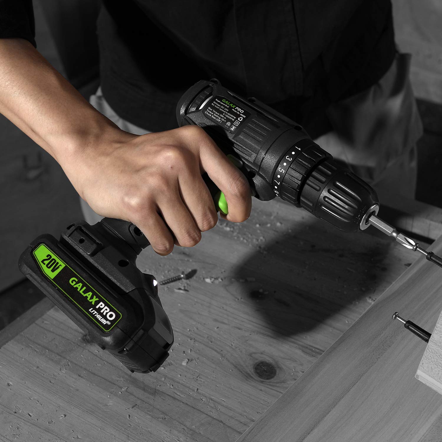 GALAX PRO DC 20V 2.0Amp Battery Pack Replacement Battery Cordless Drill Power Tools