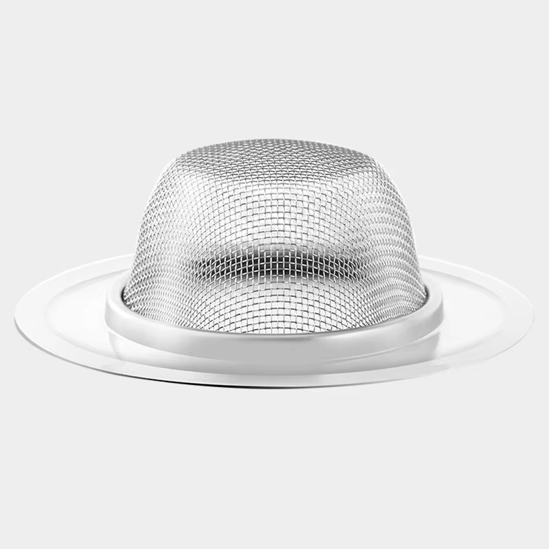 Stainless Steel Sink Strainer Washbasin Hair Strainer Sewer Floor Drain Kitchen Accessories Sink Strainer Drain Food Catcher Metal Net Food Slag Stopp