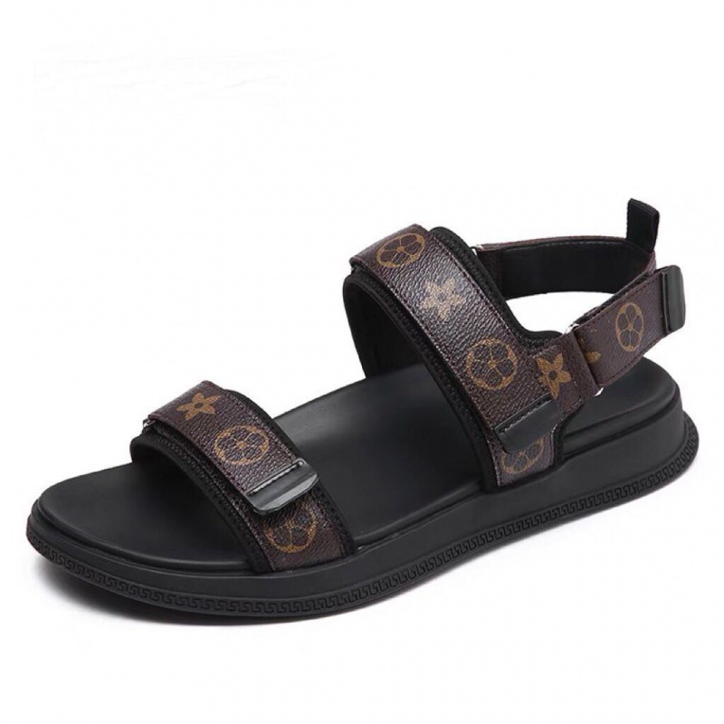 Unisex Free Shipping Summer Beach Printing Sandals 2025 New Design Fashion Sandals for Women men Comfortable Slides Large Size 37-44 Black Brown