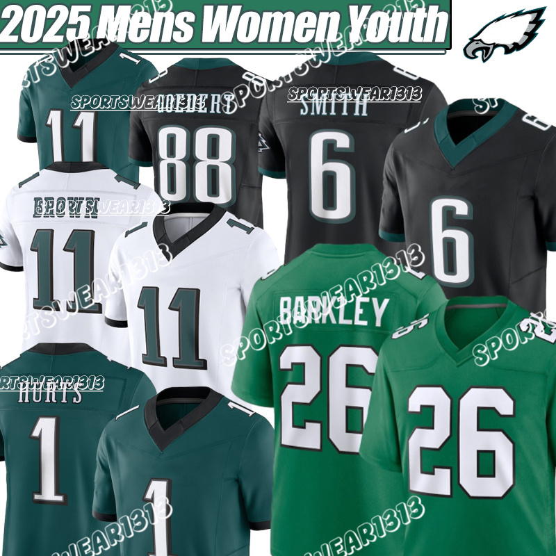 Philadelphiacity eaglesjersey 26 Saquon Barkley Jason Kelce Jalen Hurts AJ Brown DeVonta Smith Cooper DeJean Football Jerseys