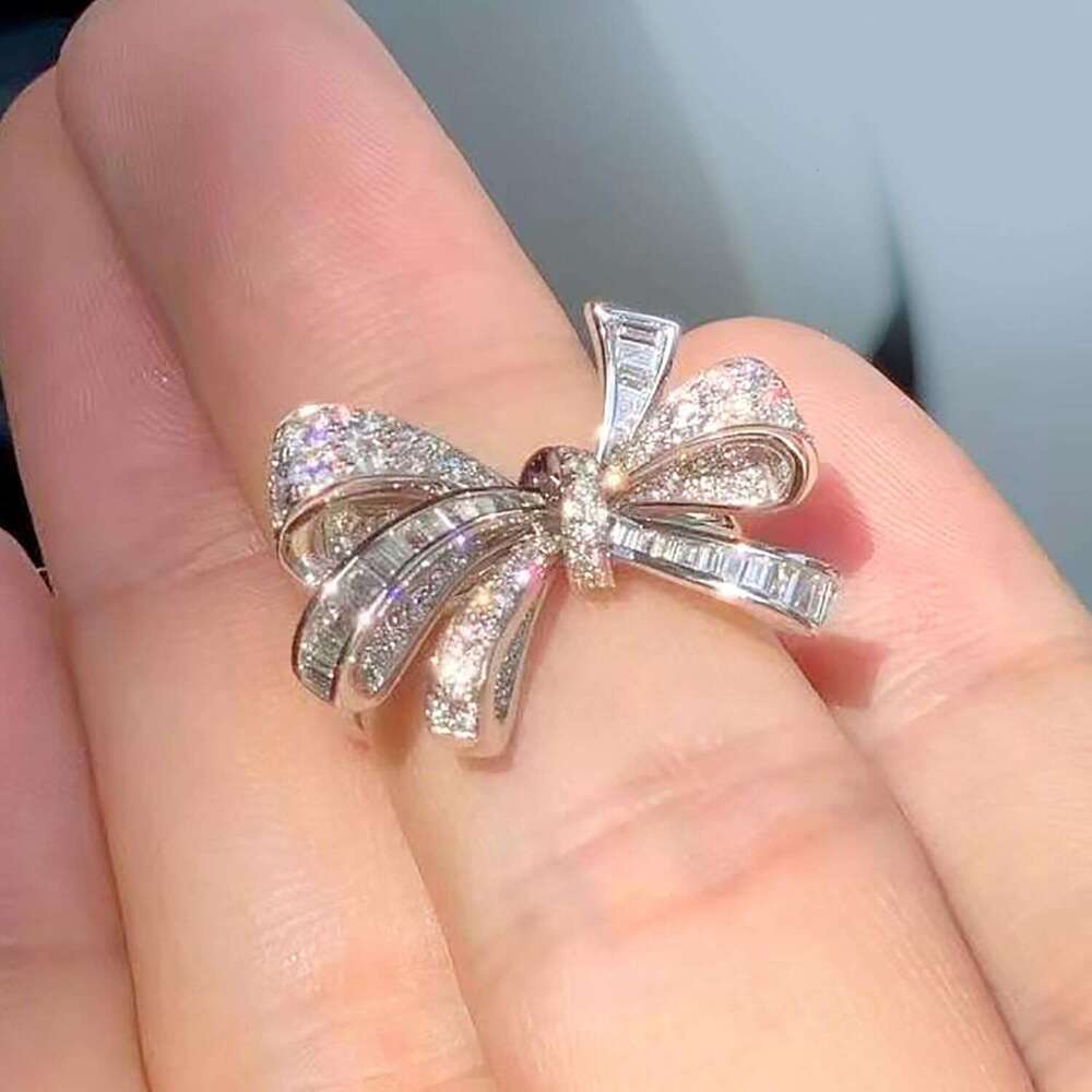 DHgadgets Bow Rhinestone for Clip on Earbuds Open Ear Elegant Zirconia Decorative Earphone Accessories, Removable Exquisite DIY Decoration