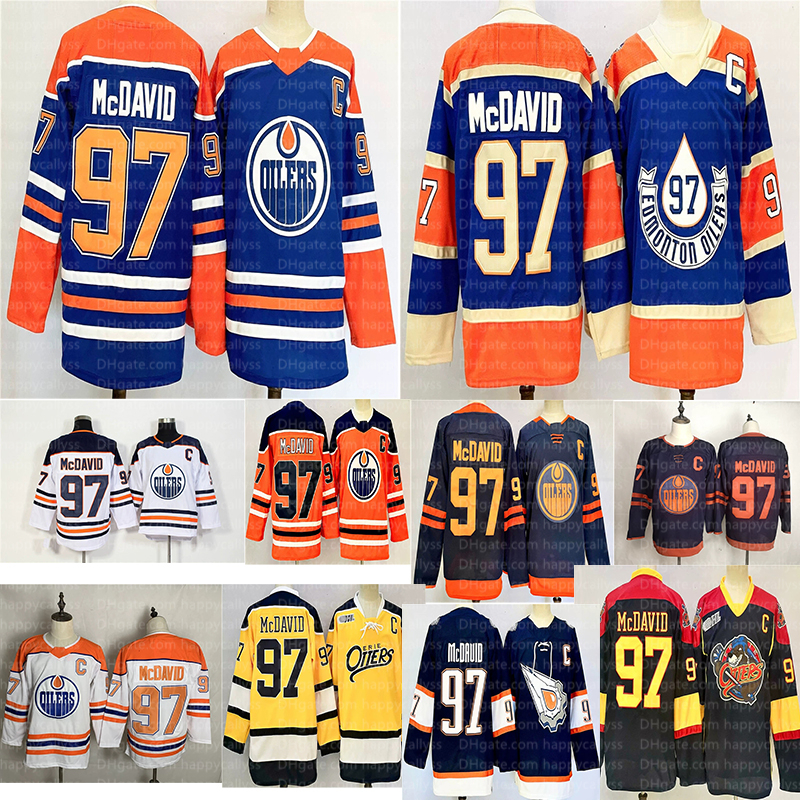 Mens 97 McDavid Hockey Jerseys 91 Evander Kane 29 Leon Draisaitl 93 Ryan Nugent-Hopkins 18 Zach Hyman