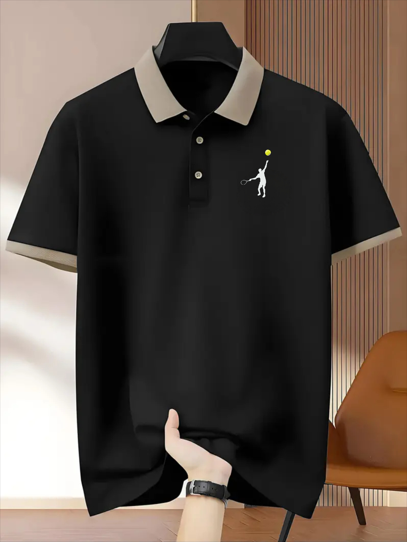 Man Tennis sport Print Polo Shirt Designer T Shirts Short Sleeve Casual Slim Fit Summer men's Tshirts Tops Fashion polo shirts