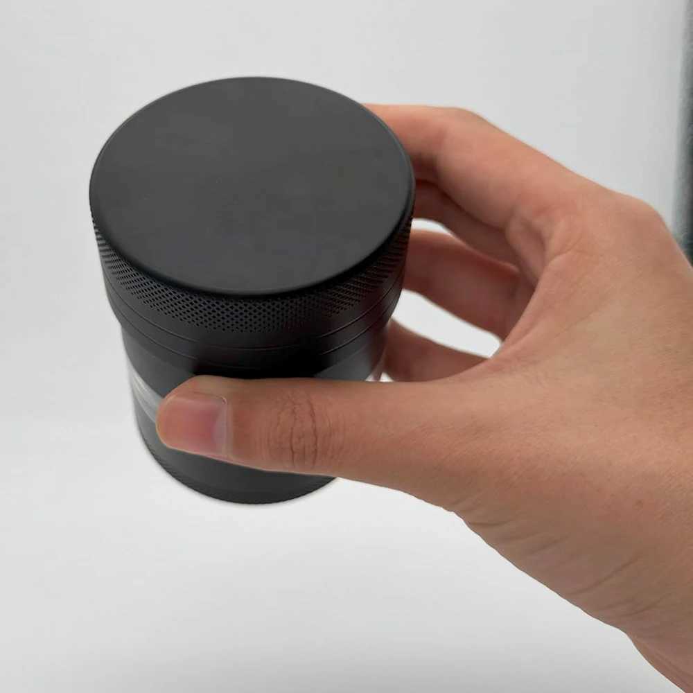 New 2.5 Inches Toothless Manual Metal Herb Grinder Spice Crusher Large-capacity Portable with Transparent Screen Catcher Y250521