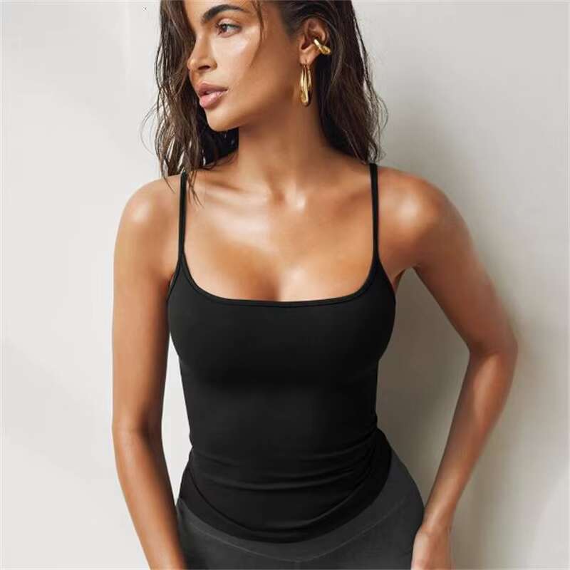 DHEssentials Natural and environmentally friendly bamboo material sports elastic U-neck vest