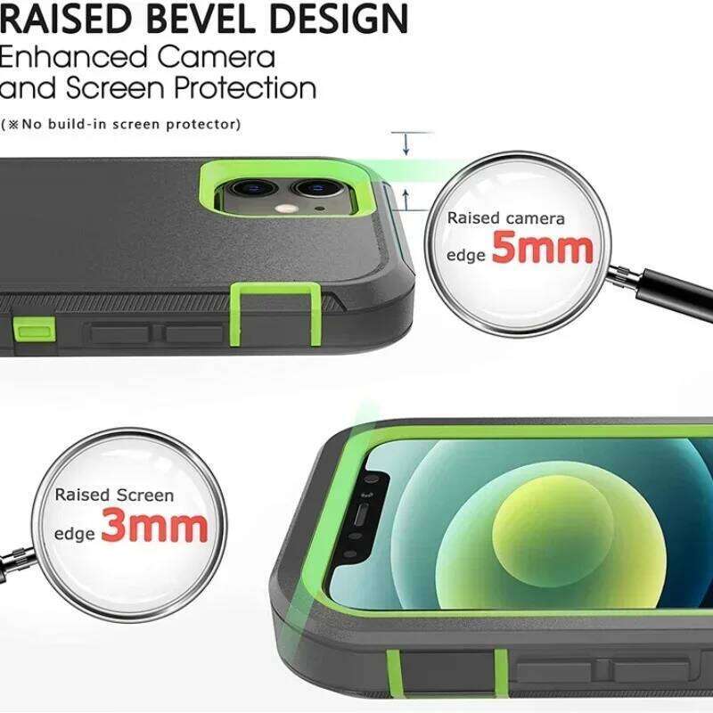 Fashion Hybrid Heavy Duty Armor Phone Case for IPhone 16 15 14 13 12 11 Pro Max Plus Shockproof Protect Otter Hard Box Belt Clip Cover