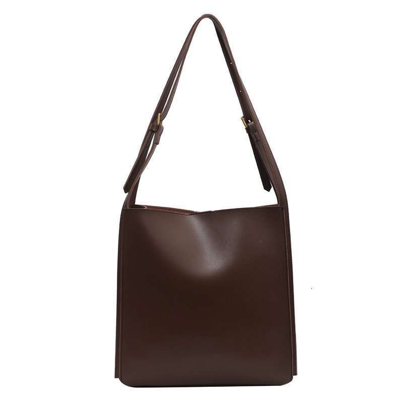 Vintage Minimalist Large Capacity Faux Leather Shoulder Tote Bag