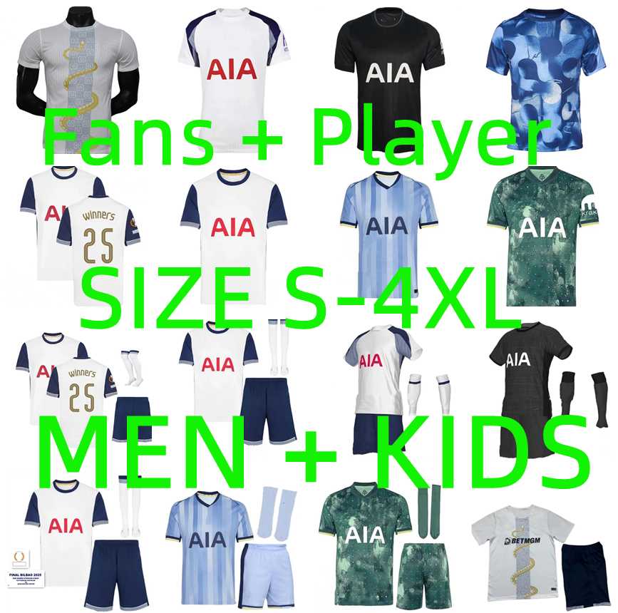 2025 2026 MADDISON SON Soccer Jerseys 24 25 26 Long sleeves Tottenha KULUSEVSKI RICHARLISON KULUSEVSKI VAN DE VEN BISSOUMA Football shirt Men kids kit Player version