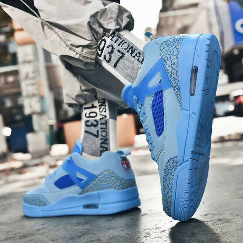 Blue Sneakers Brand High Quality Skate Men Designer Lace-up Platform Skateboarding Shoes for Women