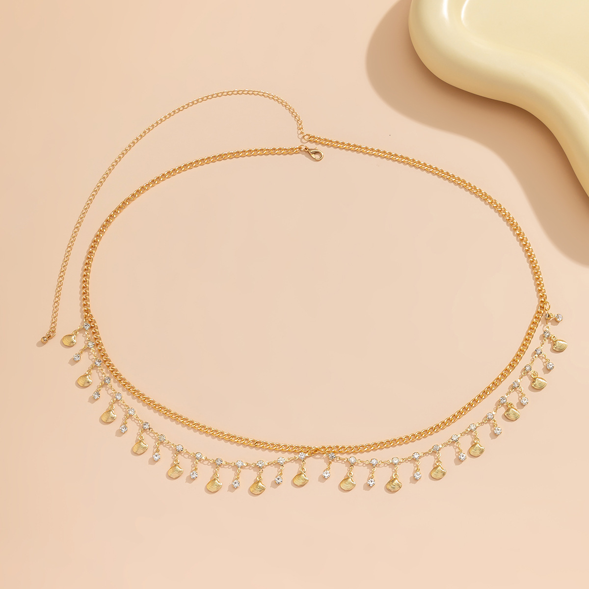 Jewelry bikini rhinestone chain waist decoration multi-layer body chain butterfly metal tassel waist chain for women
