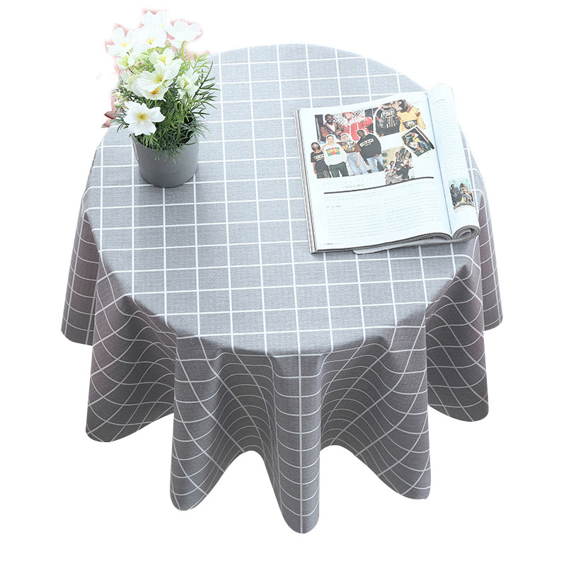 A670 Non-Stick Waterproof PVC Fabric Dining Cover - Convenient Maintenance for Miniature Circular Furniture