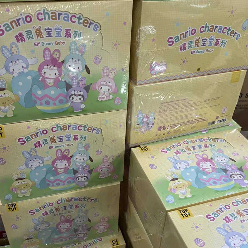 Sanrio Cartoon Elf Rabbit Series Blind Box Korean / Hello Kitty 3 Generations Vinyl Doll ChildrenS Toys Christmas Gifts X250523
