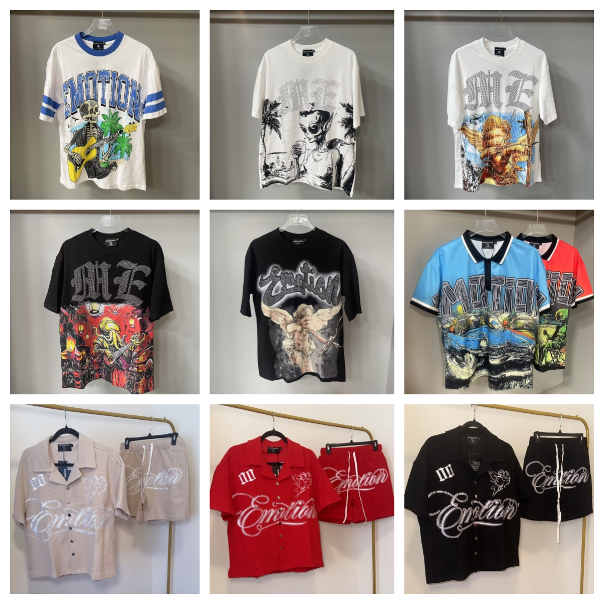 mixed emotion T-shirt designer Men A DARK NEW YORK LOVE STORY T-shirt White ink direct spray front and back diamond double yarn combed cotton