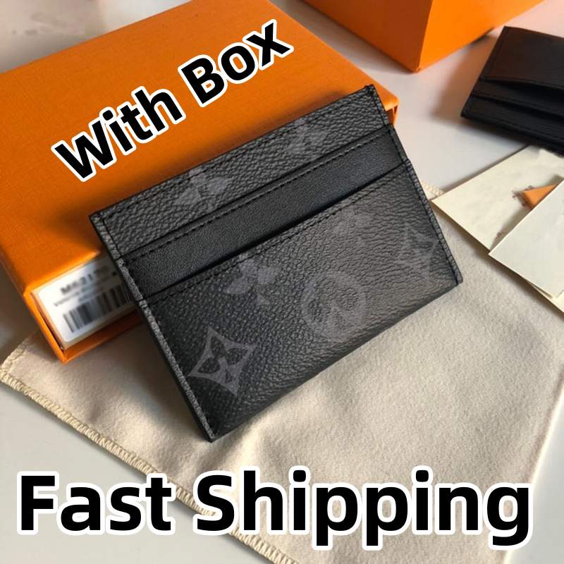 2025 Fashion Card Holders Woman Mini Wallet Designer Pure Color Genuine Leather Pebble Texture Luxury Black Wallet With Box