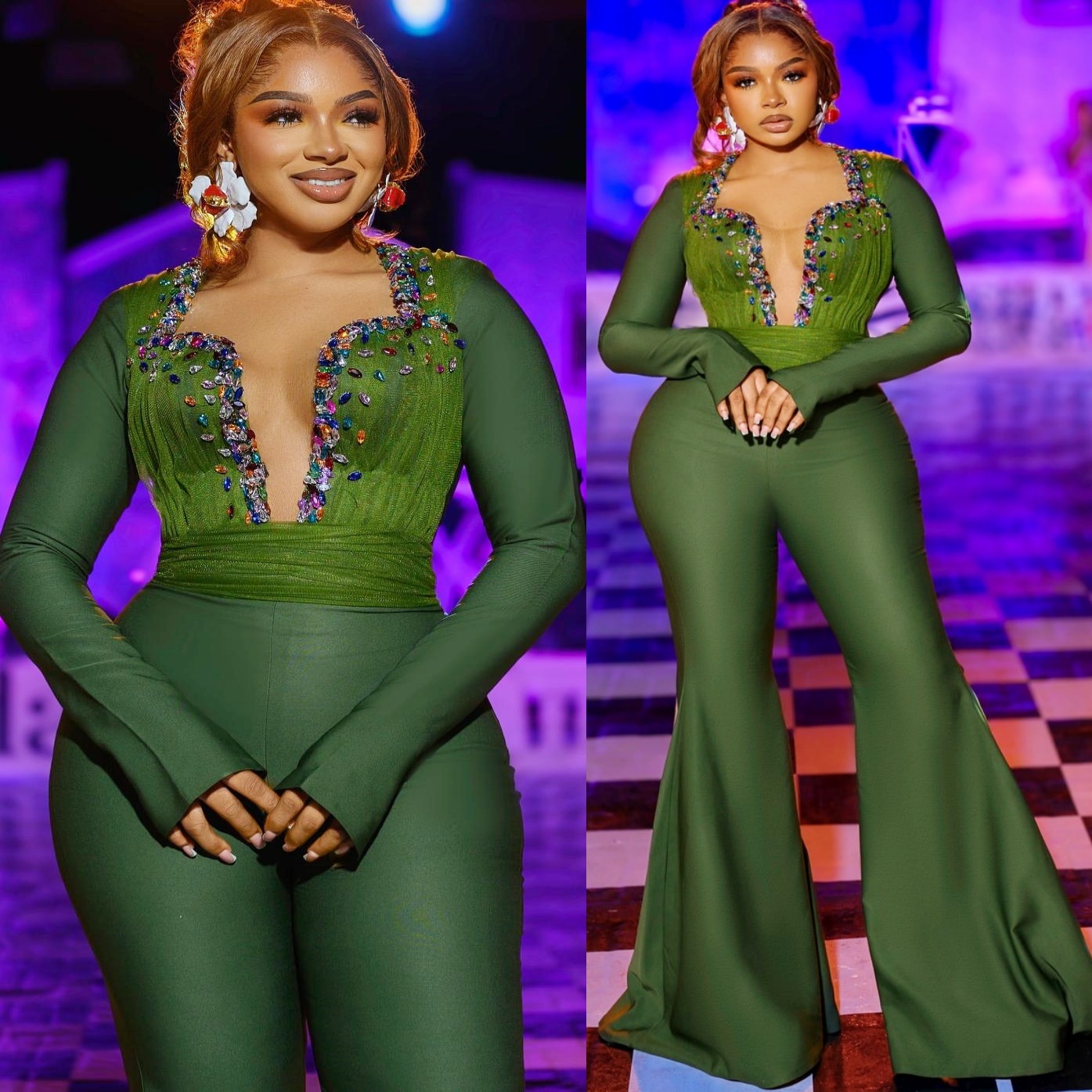 Green Mermaid Prom Dresses Jumpsuits 2025 Crystals Satin Scoop Evening Formal Party Second Birthday Engagement Gowns Plus Size Dress For Special Occas
