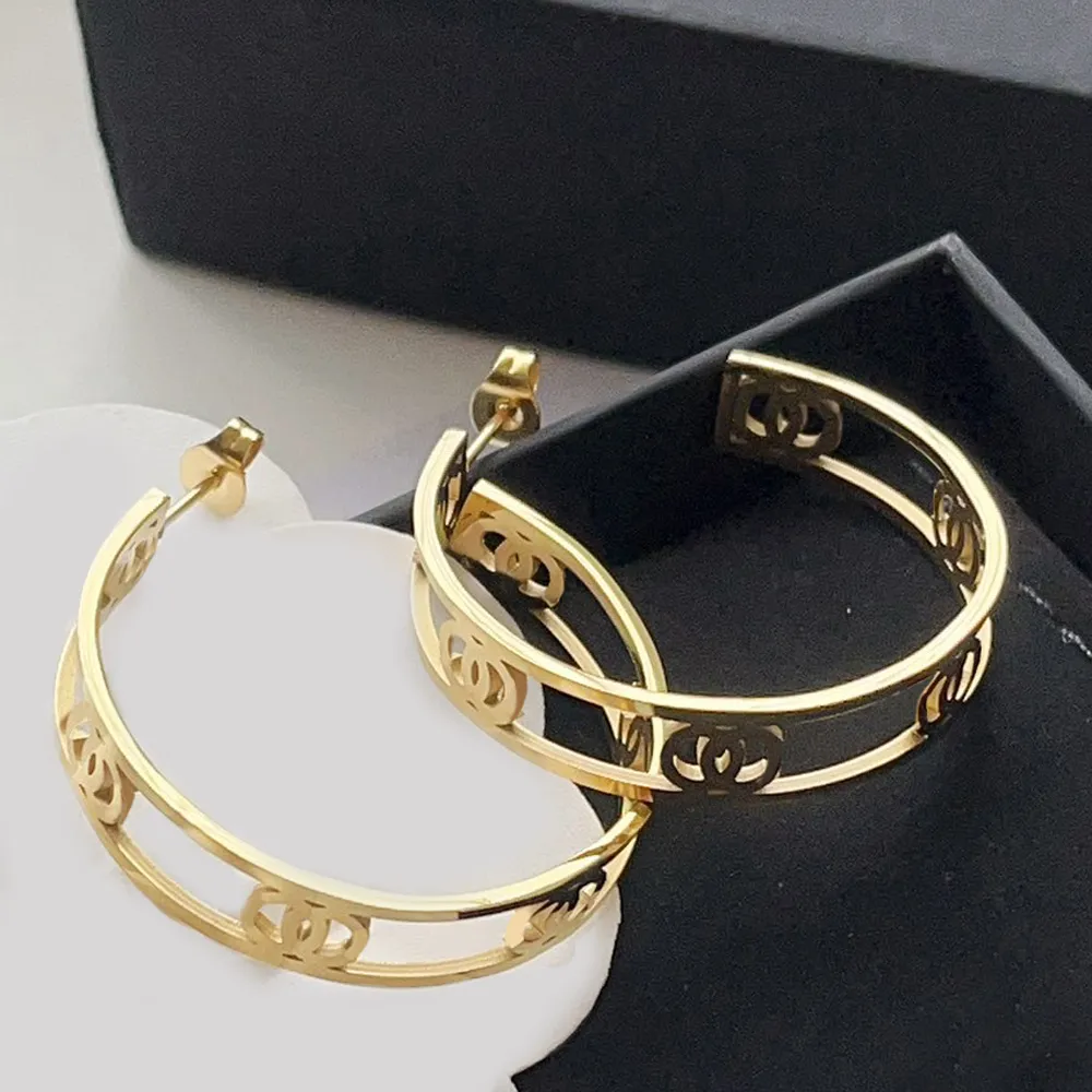 20 Styles Fashion Accessories Stainless Steel Earring Crystal Rhinestone Luxury Gold Plated Earings Jewlery Designer Woman Valentine's Day Party Gift