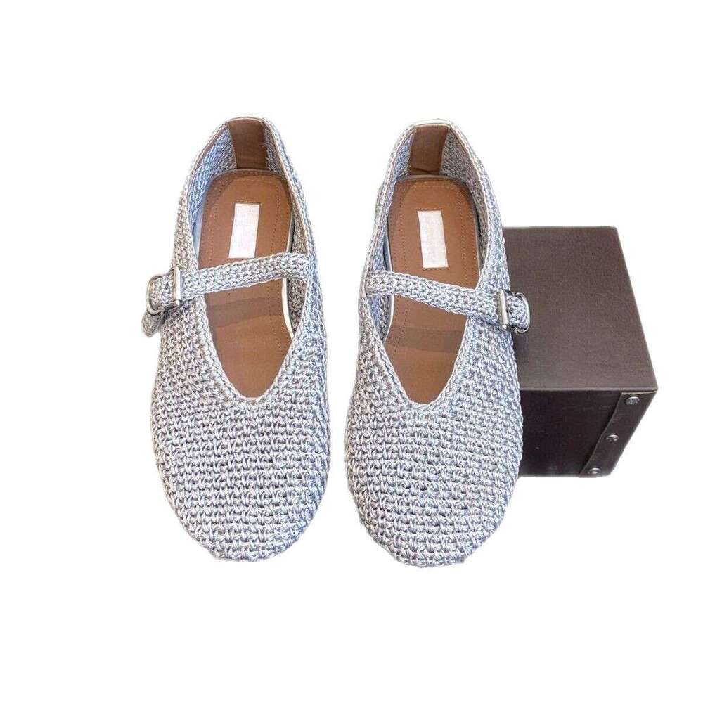 2025 new woven hemp rope single buckle ballet for women, flat and comfortable Mary Jane women's singles shoes