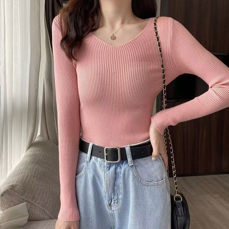 XR151 New autumn elastic slim fit outerwear top t-shirt