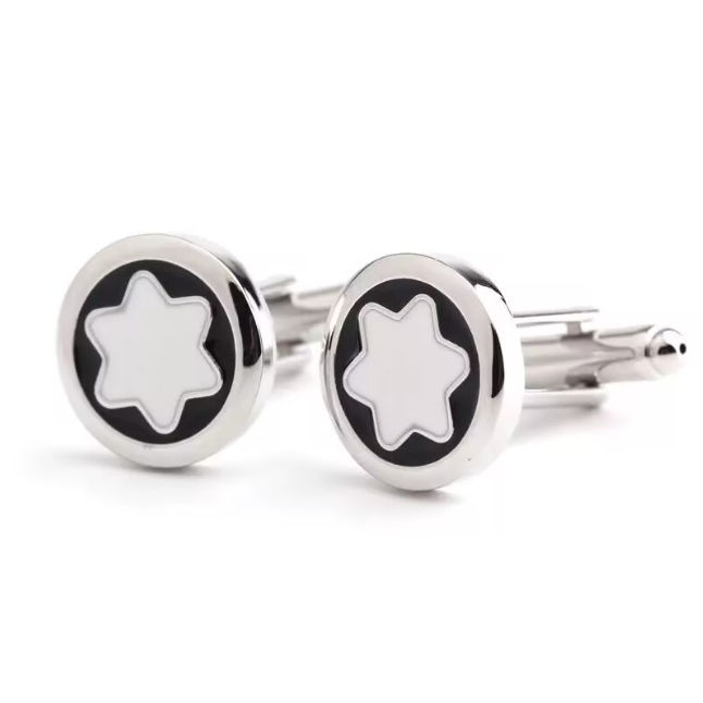 MB White star Gold Crown Man Cufflinks Elegant Men Cufflinks Luxury Montblancs Cufflinks Designer Charm French style Cufflinks Perfect Christmas Gift for Him