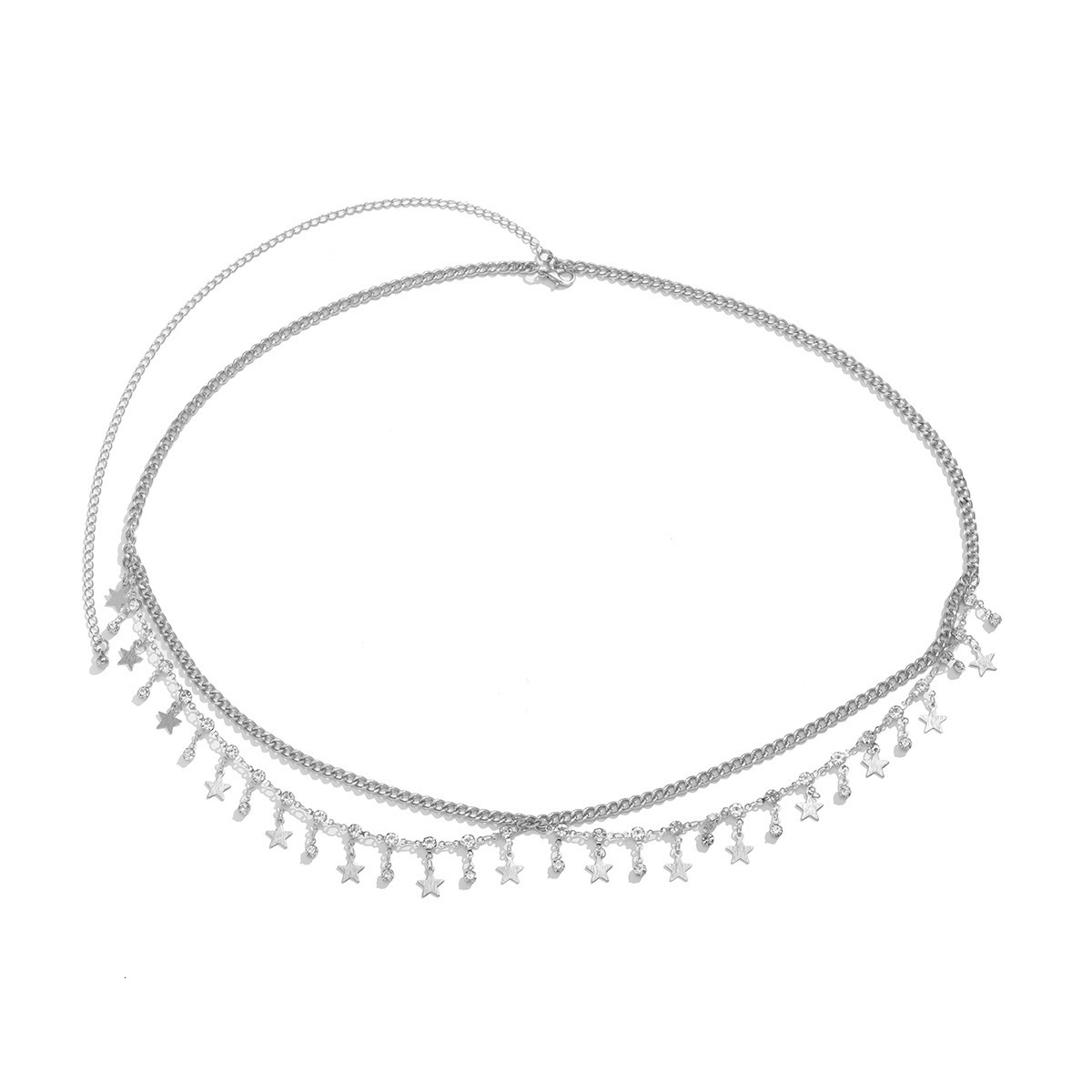 Jewelry bikini rhinestone chain waist decoration multi-layer body chain butterfly metal tassel waist chain for women