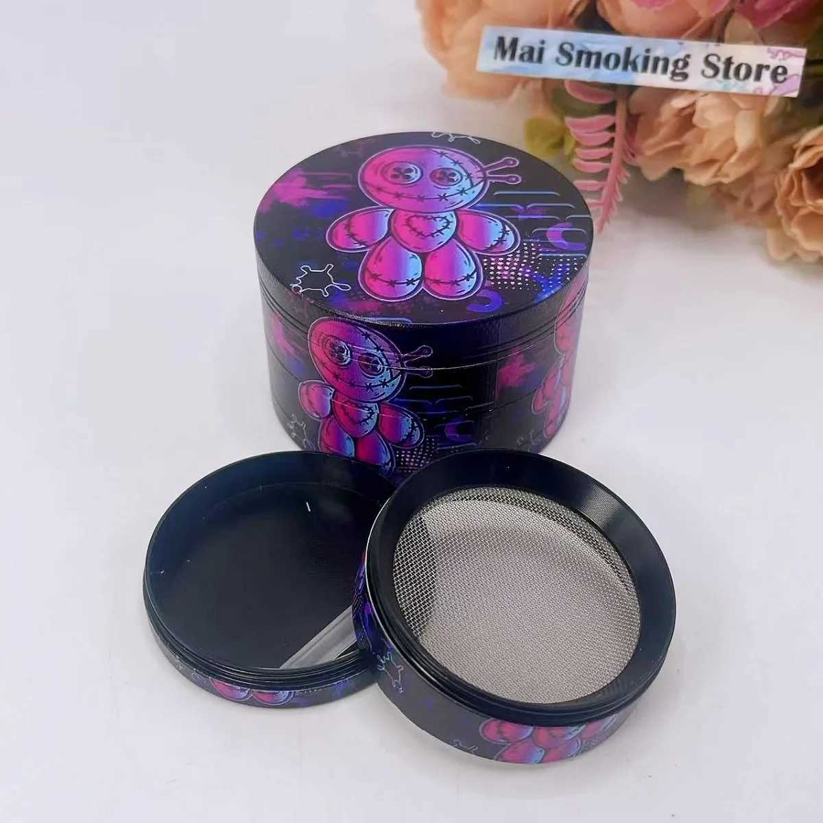 2/2.5in Banette Herb Grinder 4-layer Manual Spice Pepper Salt Mortar Pestle Tobacco Grass Raw Herb Grinder Cigarette Smoke Tool Y250521