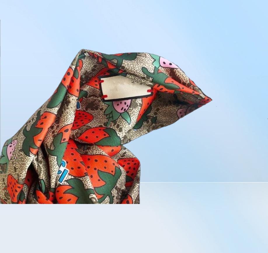 brand Designer Silk Elastic Women Headbands Fashion Luxury Girls Strawberry Hair bands Scarf Hair Aessories Gifts Headwraps7227769