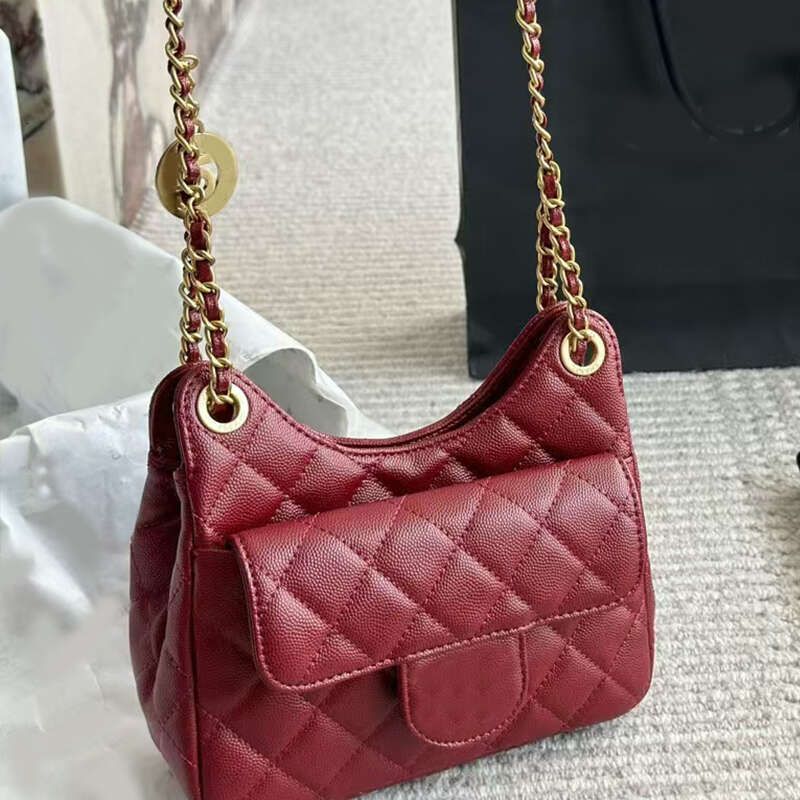 Designer Women Crossbody Bags Vintage Hippie Gold Coin Bag Luxury Chain Fashion Small Leather Burgundy Yellow Shoulder Bag