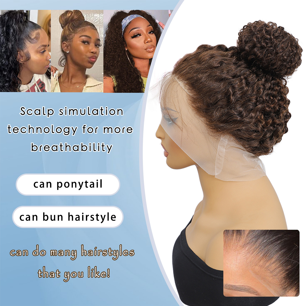 High-Quality Natura wigs human hair 360, human hair waterwave wig Perfect Fit & Comfortable Design for Black Women's Hairstyles