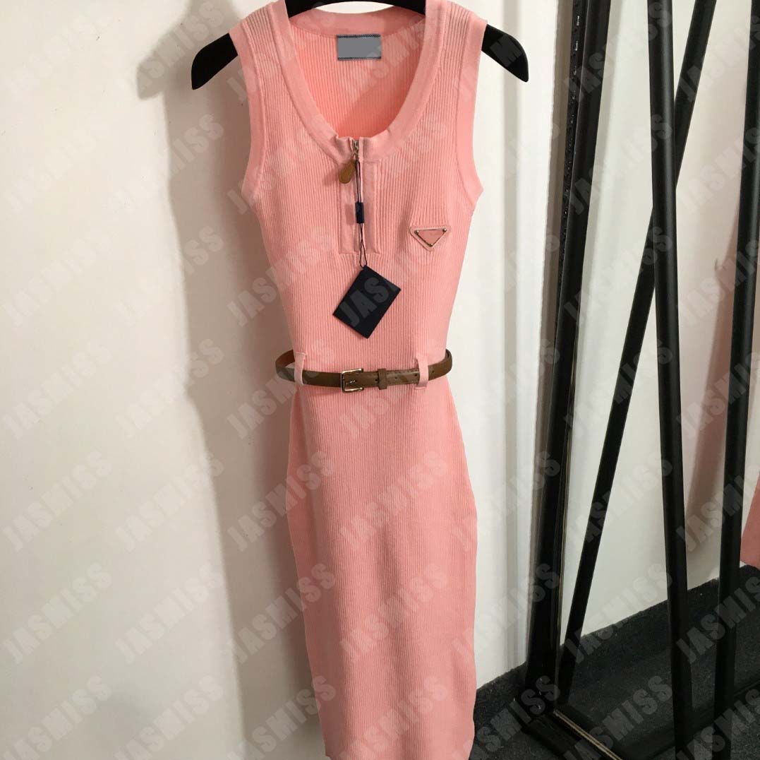 2025 Womens Luxury Dress Designer Skirt For Woman Fashion Women Zipper Sleeveless Dresses One Piece Dress Petticoat -12 Lady Belt Skirts Clothing DZD2505232
