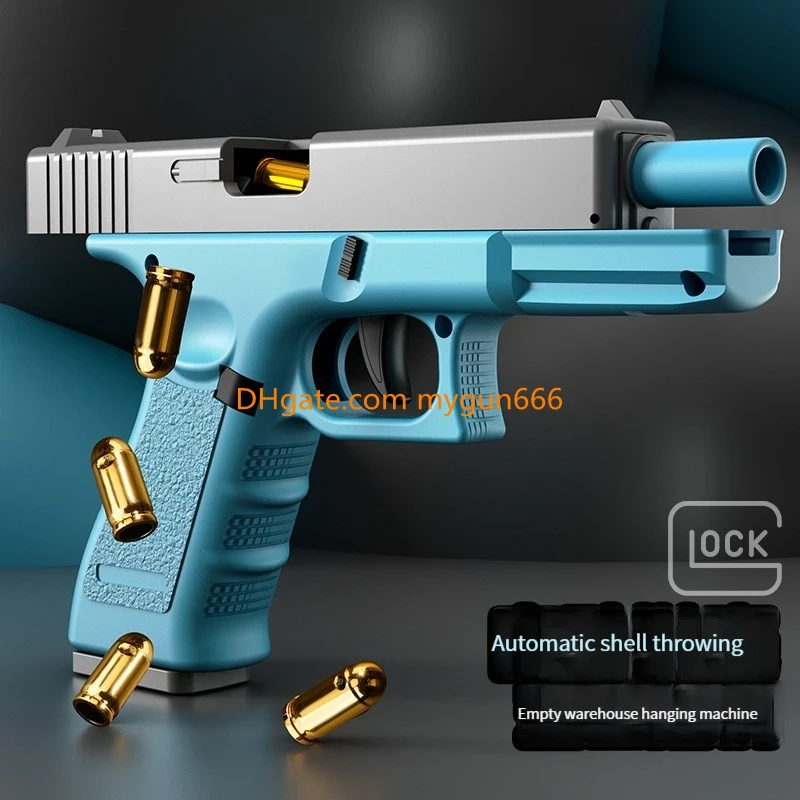 Kids Toy Gun Simulated Shell Ejection Non-Firing Safe Realistic Toy Pistol Model Party Role-Playing Prop Indoor Outdoor Sports Toys Military Fan Collection Gift